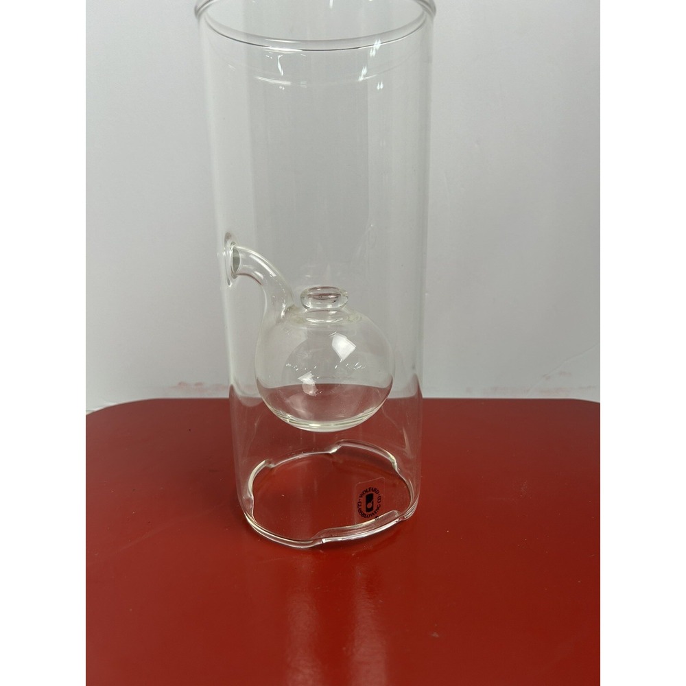 Vintage Wolfard Glass Oil Lamp 9" Hand Blown USA 1980s No Wick Stand
